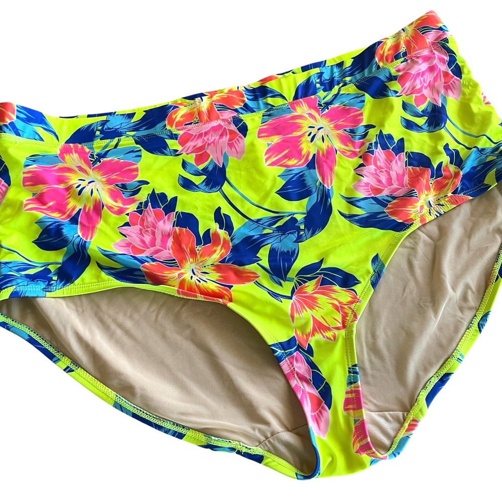 SWIM by CACIQUE Womens Size 30 Tropical Floral NWT Swimwear Bathing Suit Bottoms